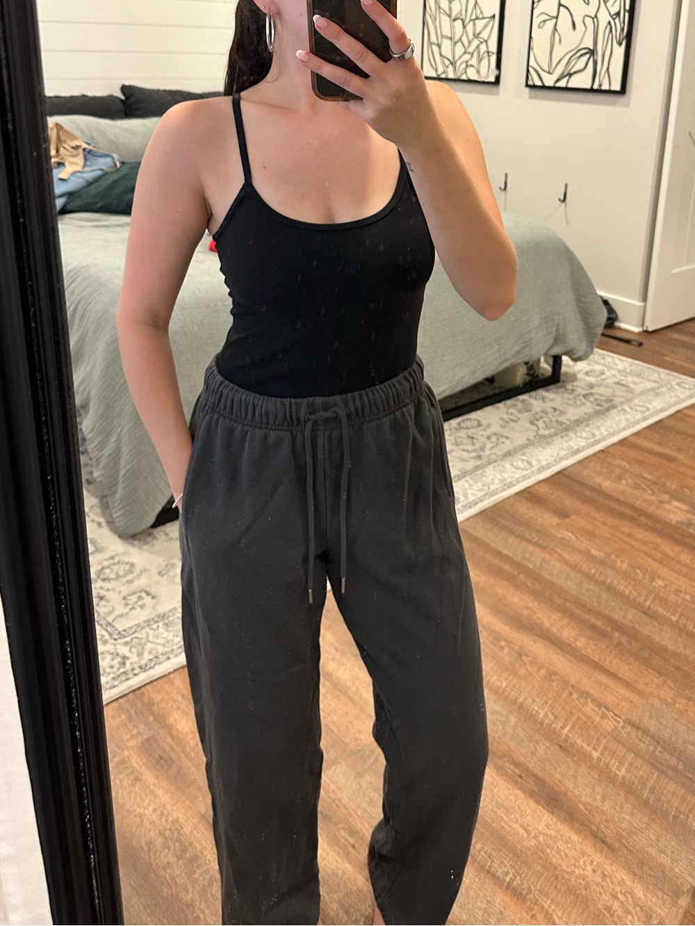 Garage Dark Gray Drawstring Sweatpants